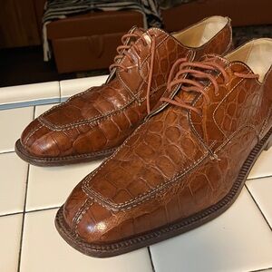 Genuine Crocodile Leather Men's Derby Shoes